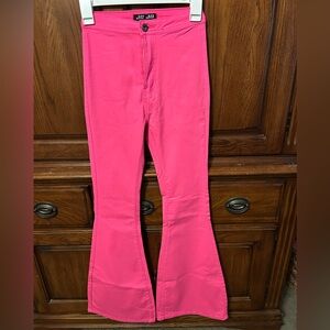 Bright Pink Flared Pants